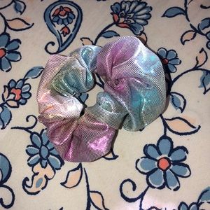 cute rainbow scrunchie